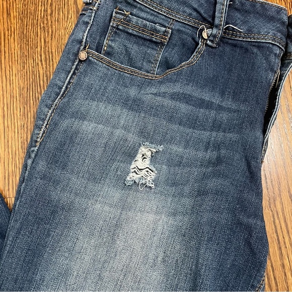 1822 Denim Adrianna Style Women's Blue Jeans Frayed Size 6 - Picture 4 of 11